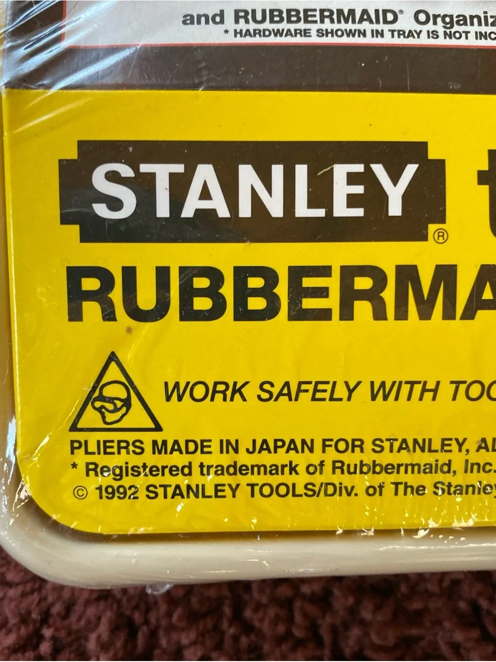 Stanley Tool Set 8 Piece Rubbermaid Organizer Vintage 90s Kitchen New